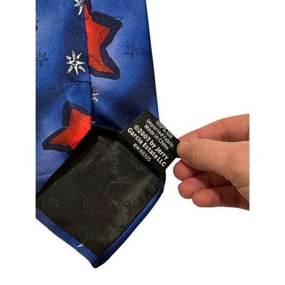J Garcia Facets Stars Collection Forty Four Novelty Necktie Silk - Picture 6 of 7